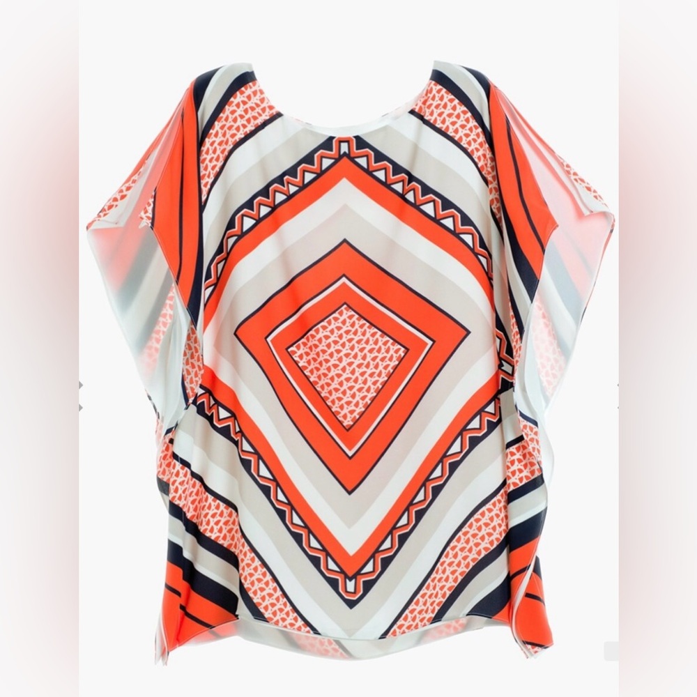 Chico’s Travelers Scarf- Printed Top size S/M